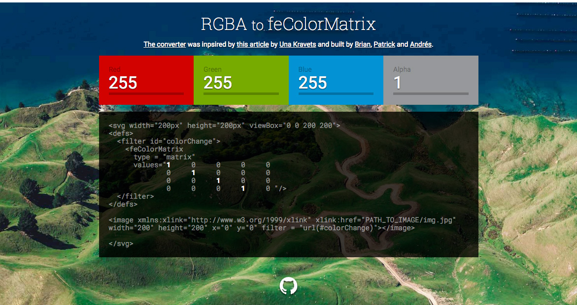 RGBAtoFeColorMatrix preview
