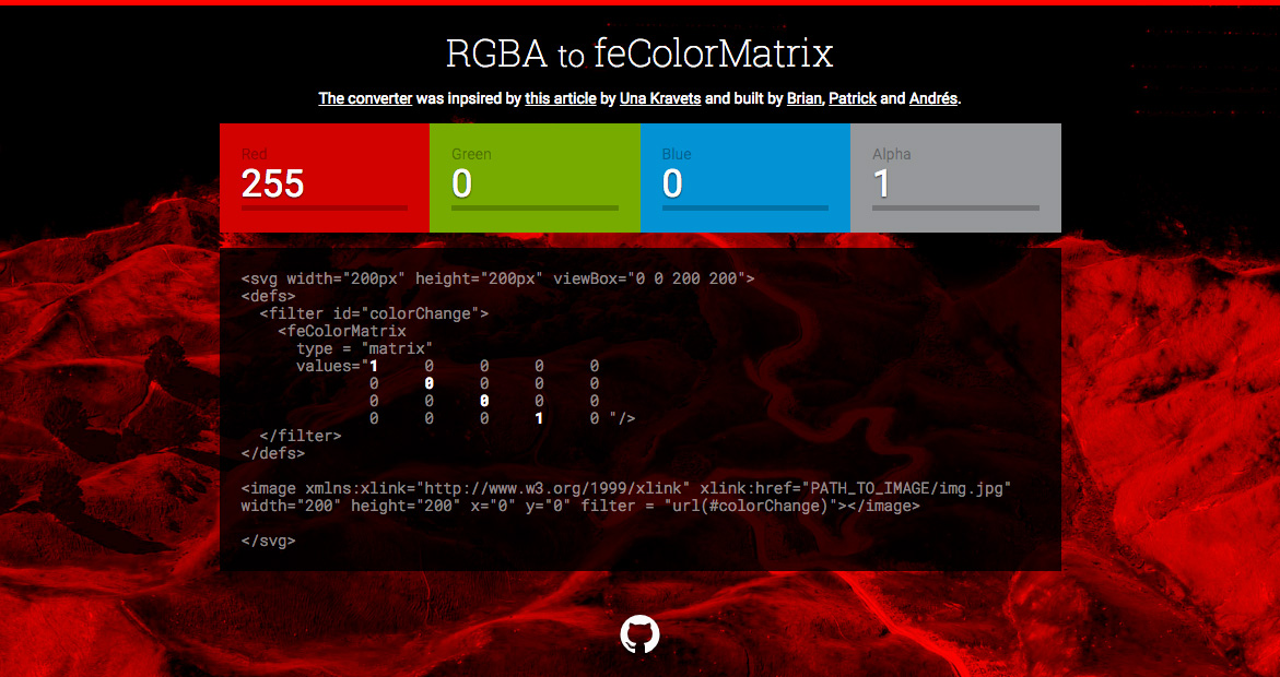 RGBAtoFeColorMatrix preview red